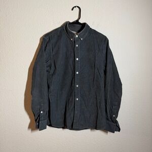 Everlane Corduroy Shirt Mens Black Everyday Wear Classic Outdoor Button Down